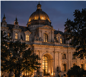 Palacio de Bellas Artes iluminado de noche